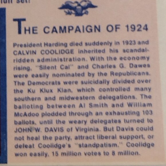 Hats Off To The Past - The Campaign of 1924 - Picture 4 of 5